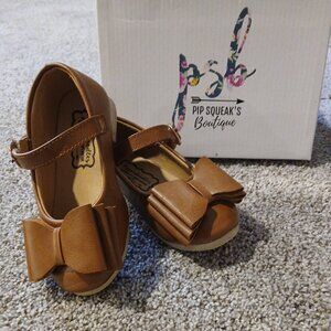 Piperdoodle Bow Shoes Camel